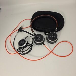 Jabra Evolve 40 Wired Headset Unisex OS Black Excellent USB Noise Cancelling